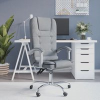 Bonnevie - Bürostuhl Computerstuhl Ergonomisch,Gaming Chair mit Massagefunktion Hellgrau Stoff -DE35153 - Grau von BONNEVIE
