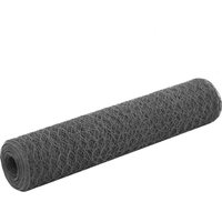 Bonnevie - Drahtzaun Stahl,Maschendrahtzaun,Wildzaun,Forstzaun mit PVC-Beschichtung 25x0,75 m Grau VCWS834147 von BONNEVIE