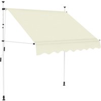 Bonnevie - Einziehbare Markise Handbetrieben 150 cm Cremeweiß vidaXL68869 von BONNEVIE