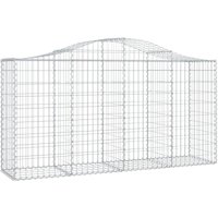 Jinlefu - Gabione mit Hochbogen 200x50x100/120 cm Verzinktes Eisen vidaXL von JINLEFU