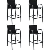 Garten-Barstühle 4 Stk. Schwarz Textilene vidaXL69208 von BONNEVIE