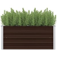 Bonnevie - Garten-Hochbeet Braun 100 x 40 x 45 cm Verzinkter Stahl CFW324526 von BONNEVIE