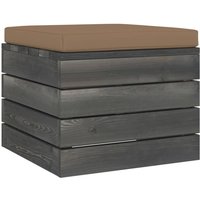 Bonnevie - Garten-Paletten-Hocker mit Taupe Sitzkissen Kiefernholz vidaXL821076 von BONNEVIE