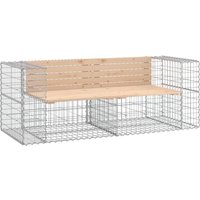 Gartenbank,Parkbank aus Gabionen 184x71x65,5 cm Massivholz Kiefer vidaXL von BONNEVIE