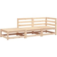 Gartensofa mit Fußhocker 2-Sitzer Massivholz Kiefer vidaXL167428 von BONNEVIE