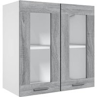 Hängeschrank Glas Grau Sonoma 60x31x60 cm Holzwerkstoff vidaXL129438 von BONNEVIE