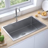 Bonnevie - Handgemachte Einbauspüle Küchenspüle Waschbecken - Edelstahl BV778495 von BONNEVIE