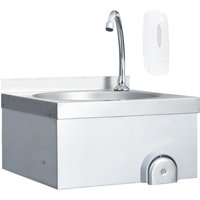 Bonnevie - Handwaschbecken Waschbecken Aufsatzwaschbecken - Waschtisch mit Wasserhahn und Seifenspender Edelstahl BV822301 von BONNEVIE