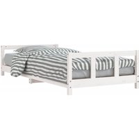 Kinderbett,Einzelbette Weiß 90x200 cm Massivholz Kiefer vidaXL von BONNEVIE