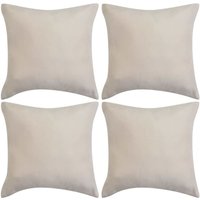 Bonnevie - Kissenbezüge 4 Stk. 50x50 cm Polyester Wildleder-Optik Beige vidaXL743440 von BONNEVIE