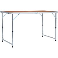 Bonnevie - Klappbarer Campingtisch Gartentisch - Reisetisch Aluminium 120 x 60 cm BV573289 von BONNEVIE