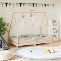 Komfortables Kinderbett Einzelbett im Zimmer 80x160 cm Massivholz Kiefer -BVE40361 von BONNEVIE