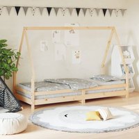 Komfortables Kinderbett Einzelbett im Zimmer 90x200 cm Massivholz Kiefer -BVE74886 von BONNEVIE