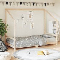 Komfortables Kinderbett Einzelbett im Zimmer 90x200 cm Massivholz Kiefer -BVE98643 von BONNEVIE