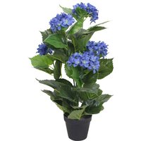 Vidaxl - Künstliche Hortensie mit Topf 60 cm Blau Blau von BONNEVIE