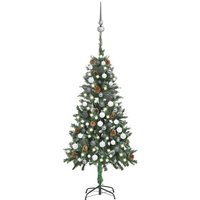 Künstlicher Weihnachtsbaum,Kunstbaum mit LEDs, Kugeln & Zapfen 150 cm vidaXL von BONNEVIE