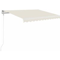 Bonnevie - Markise Manuell Einziehbar 350x250 cm Creme vidaXL718824 von BONNEVIE