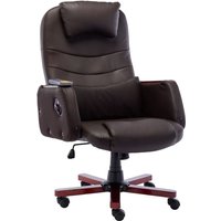 Bonnevie - Massage-Bürostuhl Computerstuhl Ergonomisch,Gaming Chair Braun Kunstleder -DE26375 - Braun von BONNEVIE