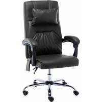 Bonnevie - Massage-Bürostuhl Computerstuhl Ergonomisch,Gaming Chair Schwarz Kunstleder -DE61277 - Schwarz von BONNEVIE