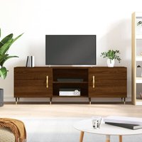 Bonnevie - Moderne TV-Möbel, TV-Lowboard TV-Schrank für das Wohnzimmer Braun Eichen-Optik 150x30x50 cm Holzwerkstoff -FV40307 - Braun von BONNEVIE