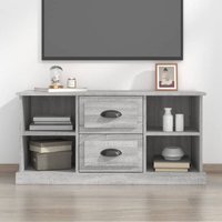 Bonnevie - Moderne TV-Möbel, TV-Lowboard TV-Schrank für das Wohnzimmer Grau Sonoma 99,5x35,5x48 cm Holzwerkstoff -FV89424 - Grau von BONNEVIE