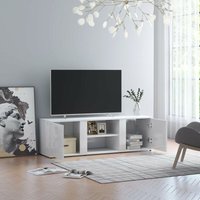 Bonnevie - Moderne TV-Möbel, TV-Lowboard TV-Schrank für das Wohnzimmer Hochglanz-Weiß 120x34x37 cm Holzwerkstoff -FV79888 - Weiß von BONNEVIE