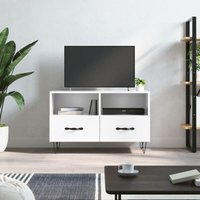 Bonnevie - Moderne TV-Möbel, TV-Lowboard TV-Schrank für das Wohnzimmer Hochglanz-Weiß 80x36x50 cm Holzwerkstoff -FV41168 - Weiß von BONNEVIE