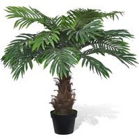 Bonnevie - Naturgetreue Künstliche Cycus-Palme mit Topf 80 cm CFW916359 von BONNEVIE