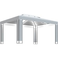 Pavillon mit LED-Lichterkette Weiß 3x4 m vidaXL59914 von BONNEVIE