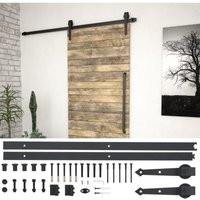 Bonnevie - Schiebetürbeschlag-Set 183 cm Stahl Schwarz CFW306490 von BONNEVIE