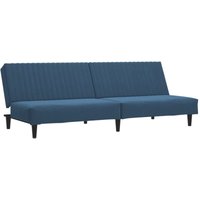 Bonnevie - Schlafsofa 2-Sitzer Blau Samt vidaXL49229 von BONNEVIE