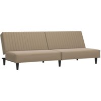 Vidaxl - Schlafsofa 2-Sitzer Cappuccino-Braun Kunstleder Braun von BONNEVIE