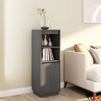 Bonnevie - Sideboard Highboard für Wohnzimmer - Schrank Kommode Anrichte Grau 37x34x110 cm Massivholz Kiefer -FV33025 von BONNEVIE