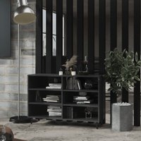 Sideboard Kommode für Wohnzimmer - Schrank Anrichte Hochglanz-Grau 103,5x35x70 cm Holzwerkstoff -FV37179 von BONNEVIE