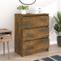 Bonnevie - Sideboard Kommode für Wohnzimmer - Schrank Anrichte Räuchereiche 60x35x76 cm Holzwerkstoff -FV57320 von BONNEVIE