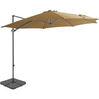 Sonnenschirm,Gartenschirm mit Schirmständer Taupe vidaXL von BONNEVIE