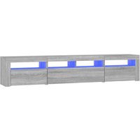 Bonnevie - TV-Schrank,TV-Möbel mit LED-Leuchten Grau Sonoma 210x35x40 cm vidaXL von BONNEVIE