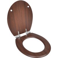 Bonnevie - Toilettensitz mdf Deckel mit Absenkautomatik Design Braun vidaXL984112 von BONNEVIE