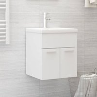 Unterschrank Waschbeckenunterschrank mit Einbaubecken/Badmöbel Einbaubecken Weiß Holzwerkstoff -BNC59827 - Weiß von BONNEVIE