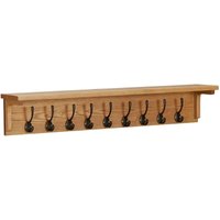 Wandgarderobe 90x16x16 cm Massivholz Eiche vidaXL706816 von BONNEVIE