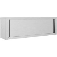 Wandhängeschrank mit Schiebetüren 150×40×50 cm Edelstahl vidaXL886240 von BONNEVIE