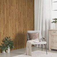 Bonnevie - Wandpaneele Dekorpaneel Wandverkleidung Holzoptik Braun pvc 4,12 m² FRJR307051 von BONNEVIE