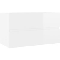 Waschbeckenunterschrank,Waschtischunterschrank Hochglanz-Weiß 80x38,5x45 cm vidaXL von BONNEVIE