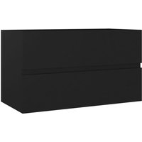Vidaxl - Waschbeckenunterschrank Schwarz 80x38,5x45 cm Holzwerkstoff Vidaxl - Waschbeckenunterschrank Schwarz 80x38,5x45 cm Holzwerkstoff von VIDAXL