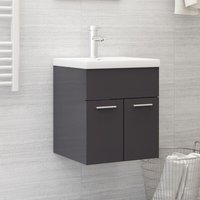 Waschtischunterschrank,Waschbeckenunterschrank Badschrank,Unterschrank Hochglanz-Grau 41x38,5x46cm -BNC56266 - Bonnevie von BONNEVIE