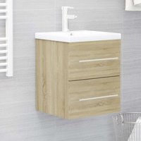 Waschtischunterschrank Waschbeckenunterschrank - Badschrank Badmöbel Sonoma-Eiche 41x38,5x48cm Holzwerkstoff -BNC69383 von BONNEVIE
