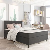 Boxspring-Bettgestell, Schlafzimmerbett/Doppelbett, Erwachsenenbett Grau Stoff 140x200 cm XTJTE221279 von BONNEVIE
