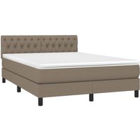 Boxspringbett,Doppelbett mit Matratze Taupe 140x190 cm Stoff vidaXL von BONNEVIE