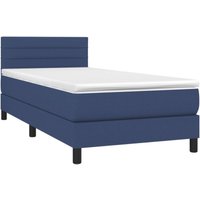 Boxspringbett,Schlafzimmerbett mit Matratze Blau 90x200 cm Stoff vidaXL69530 von BONNEVIE