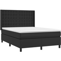 Boxspringbett,Doppelbett mit Matratze Schwarz 140x200 cm Kunstleder vidaXL von BONNEVIE